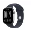 Apple Watch Series 12 älykello, GPS + Cellular, 46 mm, avaruudenharmaa alumiinikotelo, laivastonsininen urheiluranneke M/L