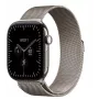 Apple Watch Series 12 älykello, GPS + Cellular, 42 mm, luonnonvärinen titaanikotelo, luonnonvärinen milanolainen ranneke