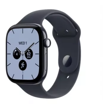 Apple Watch Series 12 älykello, GPS + Cellular, 42 mm, yönsininen keraaminen kotelo, laivastonsininen urheiluranneke M/L