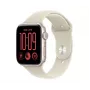 Apple Watch SE 3 älykello, GPS + Cellular, 44 mm, tähtivalkea alumiinikotelo, hiekanvärinen urheiluranneke S/M