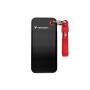 Verbatim Pocket 32434 kannettava SSD, 128 Gt, USB 3.2 Type-C, musta/punainen