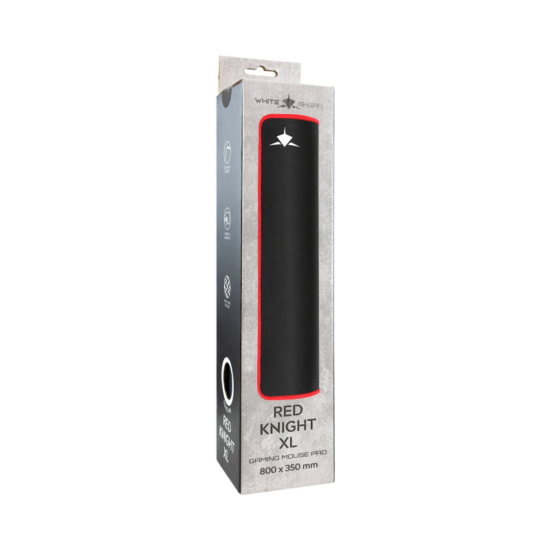 White Shark RED KNIGHT XL GMP-2502 pelihiirimatto, 800x350 mm, musta/punainen