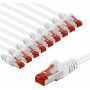 Goobay 66649 CAT 6 -kytkentäkaapeli, S/FTP (PiMF), 5 m, valkoinen (10 kpl)