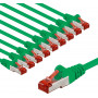 Goobay 67508 CAT 6 -verkkokaapeli, S/FTP (PiMF), 2 m, vihreä, 10 kpl