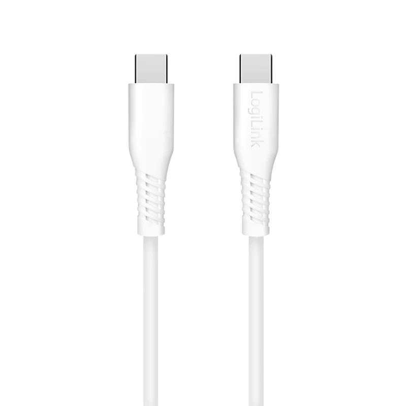 LogiLink CU0263 USB 2.0 -kaapeli USB-C – USB-C, 480 Mbit/s, 60 W, valkoinen, 1,5 m