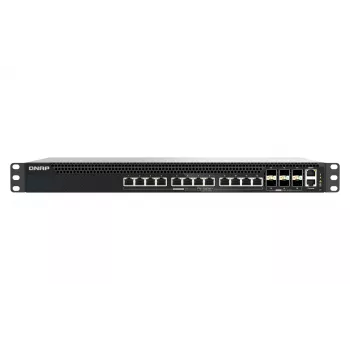 QNAP QSW-M5218P-6F12T hallittava L3 PoE-verkkokytkin, 12 x 10G Ethernet RJ-45, 1U-teline