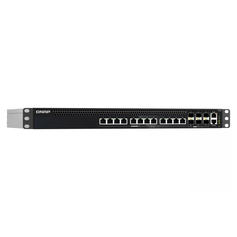 QNAP QSW-M5218P-6F12T hallittava L3 PoE-verkkokytkin, 12 x 10G Ethernet RJ-45, 1U-teline