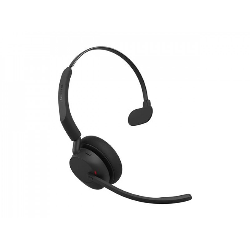 Jabra Evolve3 45 Mono UC -kuulokemikrofoni LINK 390c -adapterilla ja latausalustalla, musta