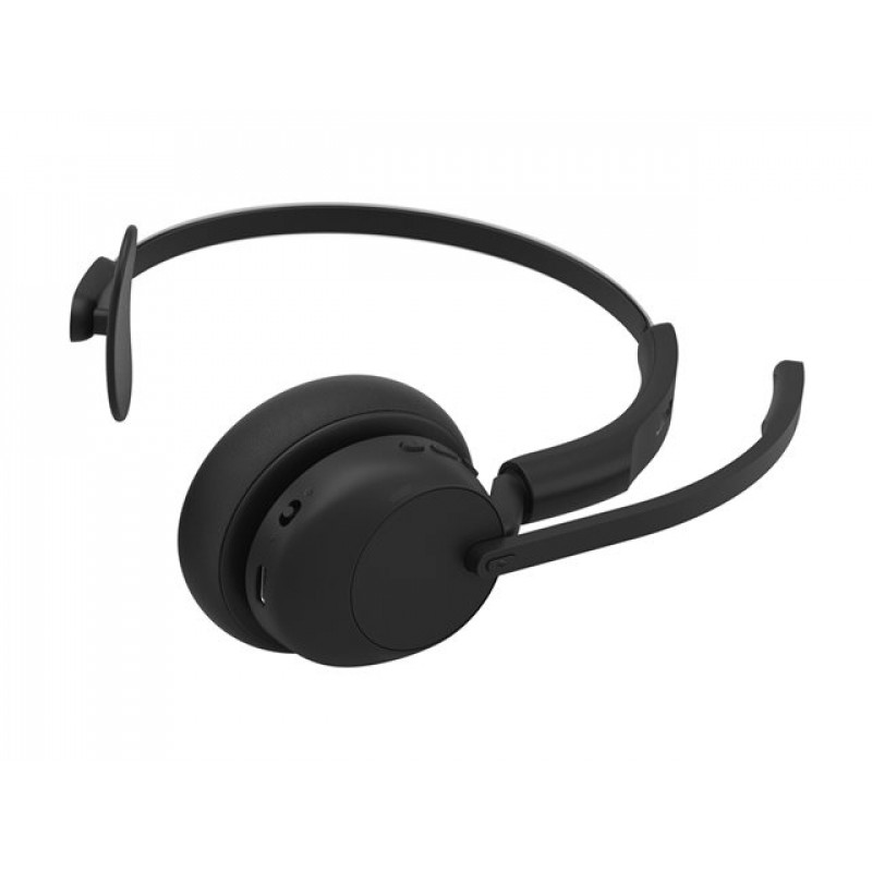 Jabra Evolve3 45 Mono UC -kuulokemikrofoni LINK 390c -adapterilla ja latausalustalla, musta