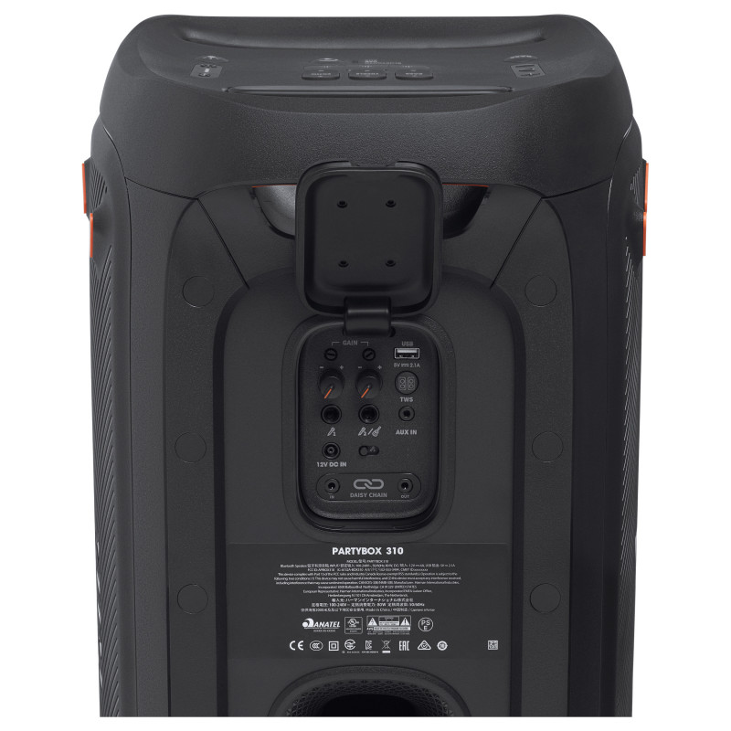 JBL PartyBox 310 JBLPARTYBOX310EU kannettava juhlakaiutin, langaton, Bluetooth, sovelluksella ohjattava, 240 W, kaksitie, musta