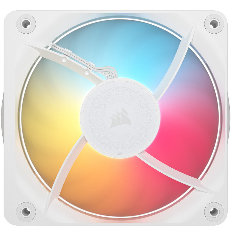 Corsair iCUE LINK RX120 II RGB PWM-tuuletin CO-9051058-WW, 120 mm, yksittäinen tuuletin, valkoinen