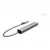 i-tec CAHUBMETAL6LANPD USB-C/USB-A metallinen keskitin, 6 porttia, Gigabit LAN, Power Delivery 85 W, hopea