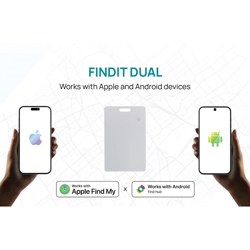XD Design Connects FindIt Dual RCS korttimallinen lompakkopaikannin, Apple Find My ja Android Find Hub, P301.6403