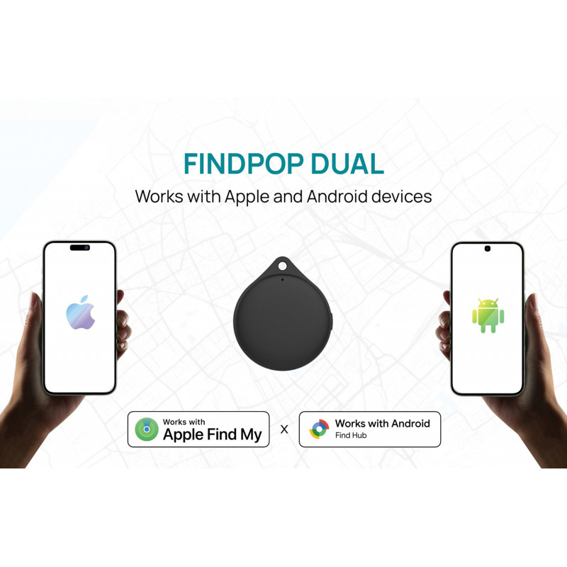 XD Design Connects Findpop Dual paikannin, Apple ja Android Find, IPX5, P301.1701