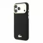 Lacoste Champs Elysees PU-nahkainen MagSafe-suojakuori iPhone 18 Pro Max / 17 Pro Max -puhelimelle, kultainen logo, musta ja kulta