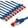 Goobay 66630 CAT 6 -kytkentäkaapeli, S/FTP (PiMF), 3 m, sininen (10 kpl)