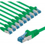 Goobay CAT 6A S/FTP (PiMF) -kytkentäkaapeli, 5 m, vihreä (10 kpl)