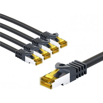 Goobay RJ45 CAT 6A S/FTP (PiMF) -kytkentäkaapeli, 500 MHz, CAT 7 -raakakaapelilla, 2 m, musta