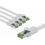 Goobay 69780 CAT 8.1 -verkkokaapeli, GHMT-sertifioitu, S/FTP (PiMF), 5 m, valkoinen (5 kpl)