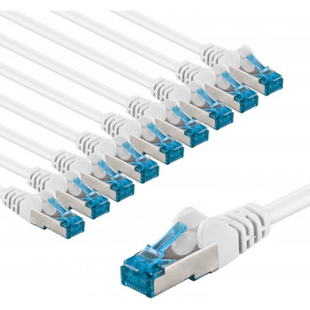 Goobay CAT 6A -patch-kaapeli, S/FTP (PiMF), 3 m, 10 kpl