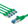 Goobay CAT 6A -patch-kaapeli, S/FTP (PiMF), 5 m, vihreä, 5 kpl