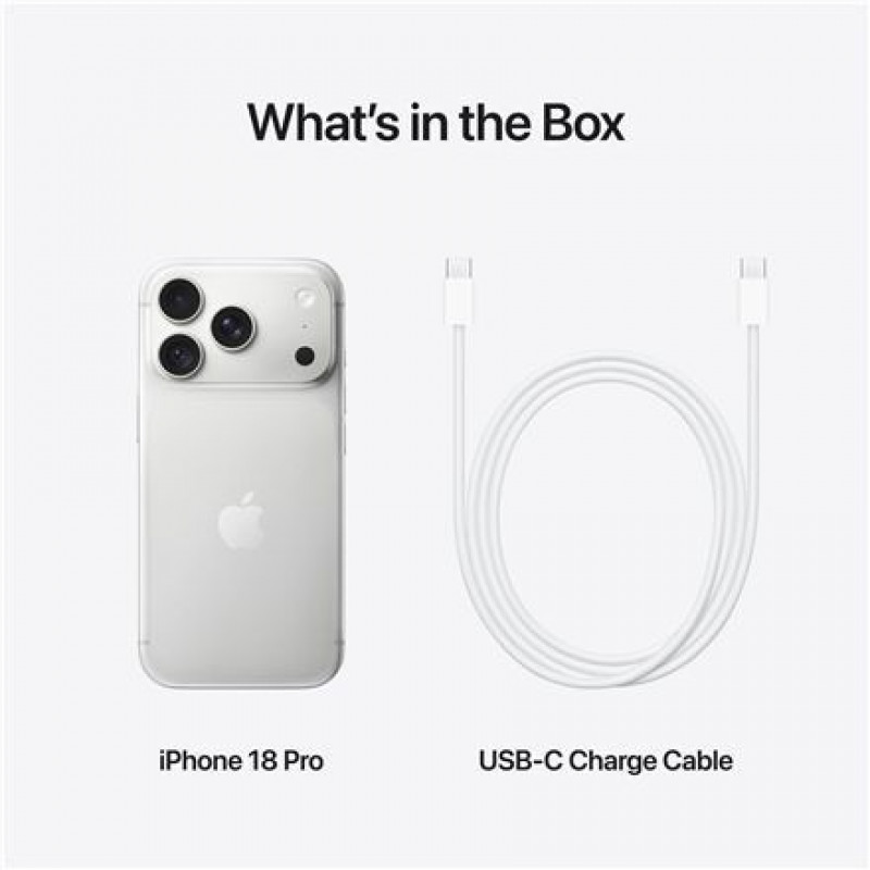 Apple iPhone 18 Pro älypuhelin, 256 GB, JP eSIM, hopea