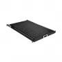EFB Elektronik 691651ATS.12 ulosvedettävä 19″ 1U hylly laitekaappiin, syvänmusta RAL 9005