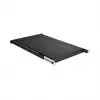 EFB Elektronik 691651ATS.12 ulosvedettävä 19″ 1U hylly laitekaappiin, syvänmusta RAL 9005