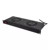LogiLink FAU102B 19″ tuuletinyksikkö, 2 tuuletinta, kytkimellä, 1U, musta