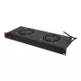 LogiLink FAU102B 19″ tuuletinyksikkö, 2 tuuletinta, kytkimellä, 1U, musta