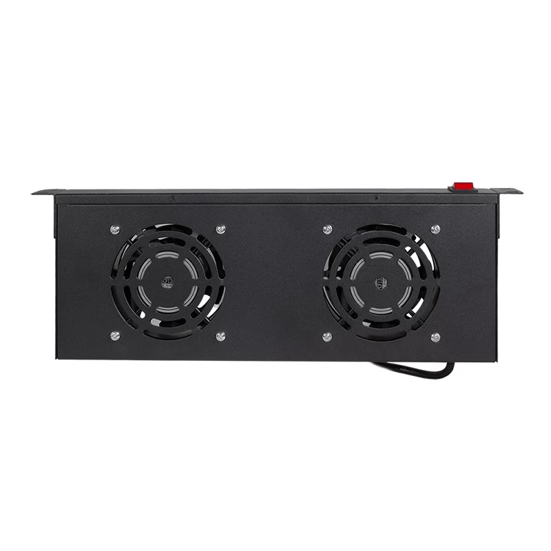 LogiLink FAU102B 19″ tuuletinyksikkö, 2 tuuletinta, kytkimellä, 1U, musta