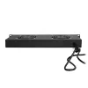 LogiLink FAU102B 19″ tuuletinyksikkö, 2 tuuletinta, kytkimellä, 1U, musta