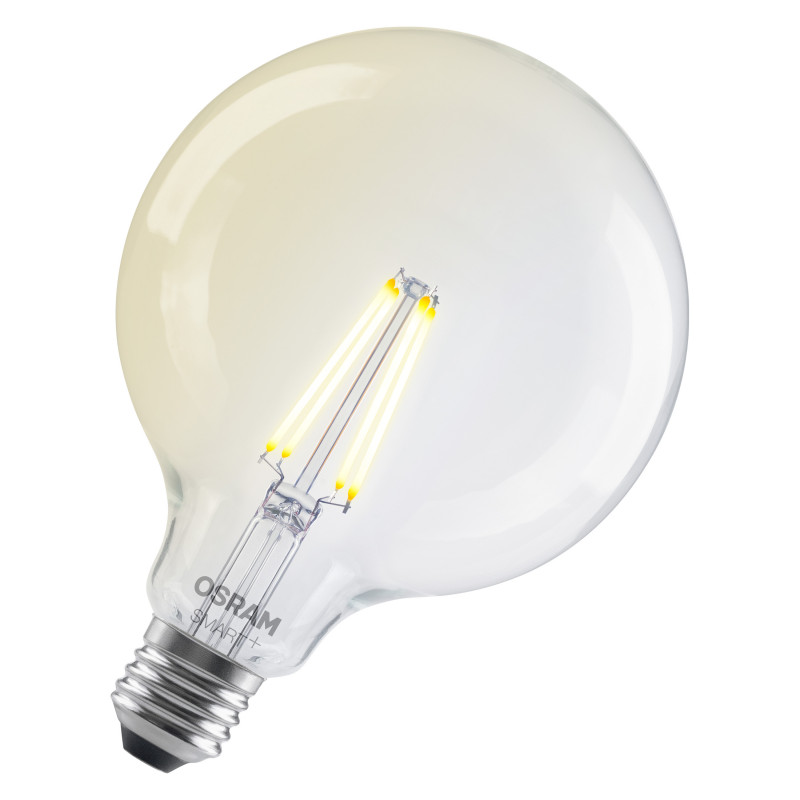 Osram SMART+ MATTER Filament Dimmable Classic Globe 827 hehkulanka-älylamppu, E27, 6 W, lämmin valkoinen, Wi-Fi