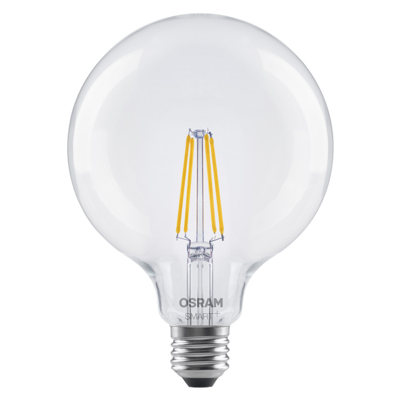 Osram SMART+ MATTER Filament Dimmable Classic Globe 827 hehkulanka-älylamppu, E27, 6 W, lämmin valkoinen, Wi-Fi