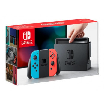 Nintendo Switch V2 NSH006 pelikonsoli, punainen ja sininen