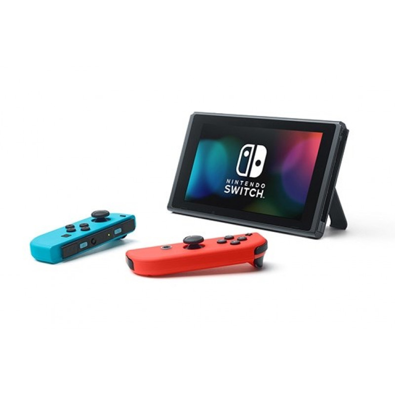 Nintendo Switch V2 NSH006 pelikonsoli, punainen ja sininen