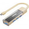 Unitek H1319ACL01 kaksisuuntainen USB-C / USB-A -keskitin, 5 Gbit/s, kermanvärinen