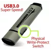 Kanguru SS3 KF3WP-128G USB 3.0 -muistitikku, 128 GB, fyysisellä kirjoitussuojauksella