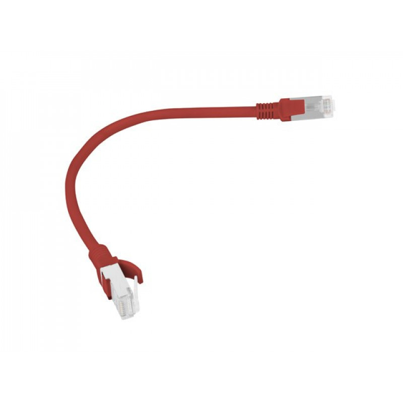 Lanberg PCU6-10CC-0025-R kytkentäkaapeli RJ45 Cat.6 U/UTP, 0,25 m, punainen