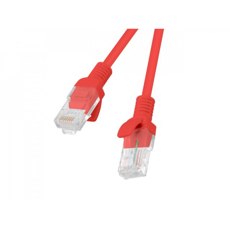 Lanberg PCU6-10CC-0025-R kytkentäkaapeli RJ45 Cat.6 U/UTP, 0,25 m, punainen