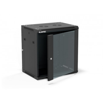 Alantec SW-12U-600-450-01-CF seinälle asennettava palvelinkaappi 19 tuumaa 12U, 600x450, musta, itse koottava (Flat Pack)