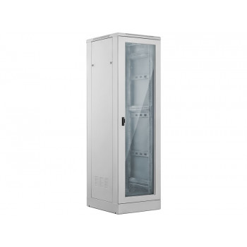 Alantec 42U 800x800 lattiamalli palvelinkaappi, lasinen etuovi, harmaa