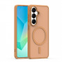 iLike Mag Matt -suojakuori puhelimille Samsung Galaxy A16 4G / A16 5G / A17 4G / A17 5G suurella kameran aukolla, ruskea