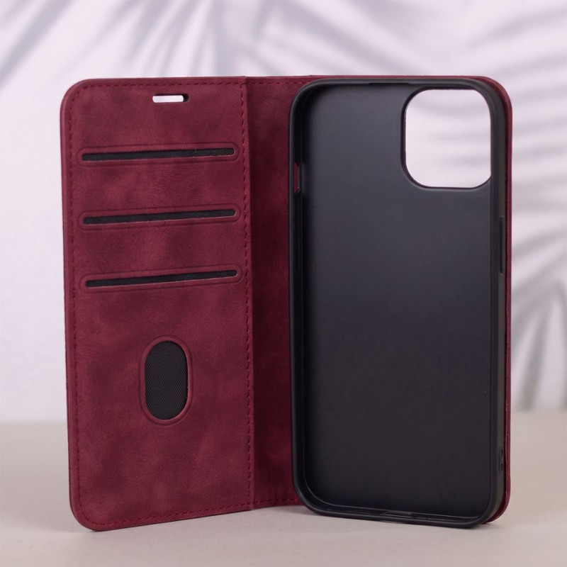TFO Smart Suede -suojakuori iPhone 17 Pro 6,3 / iPhone 18 Pro 6,3 -puhelimille, viininpunainen