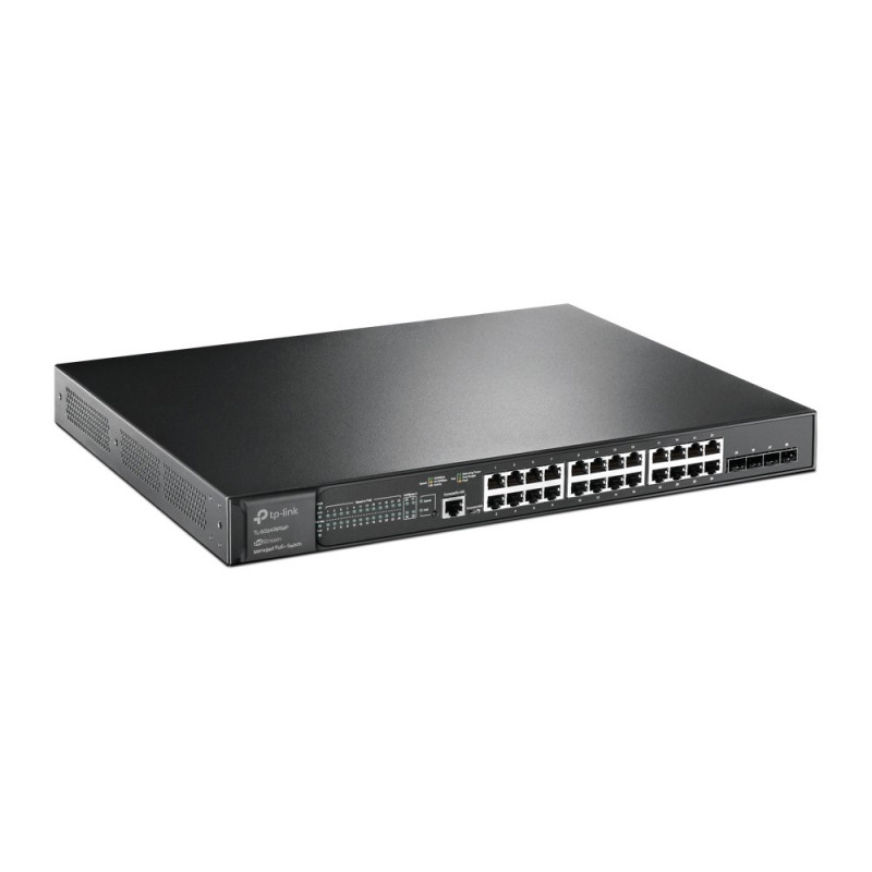 TP-Link JetStream TL-SG3428XMP hallittava L2+ Gigabit Ethernet PoE -verkkokytkin, 1U, musta