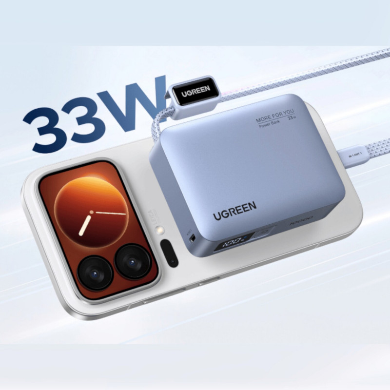 Ugreen PB584 varavirtalähde 10000 mAh, harmaa