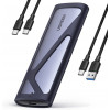 Ugreen CM400 90264 M.2 SSD -kotelo, USB 3.2 Gen 2, harmaa
