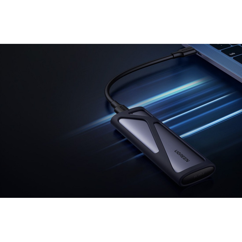 Ugreen CM400 90264 M.2 SSD -kotelo, USB 3.2 Gen 2, harmaa