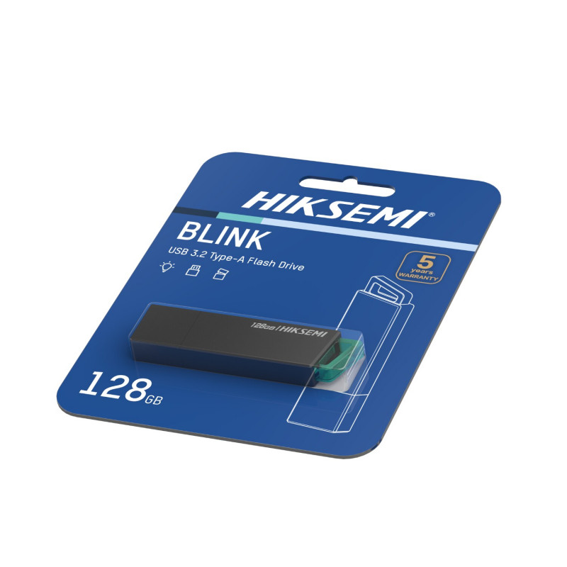 Hiksemi Blink HS-USB-E302 128 Gt USB 3.2 -muistitikku, musta