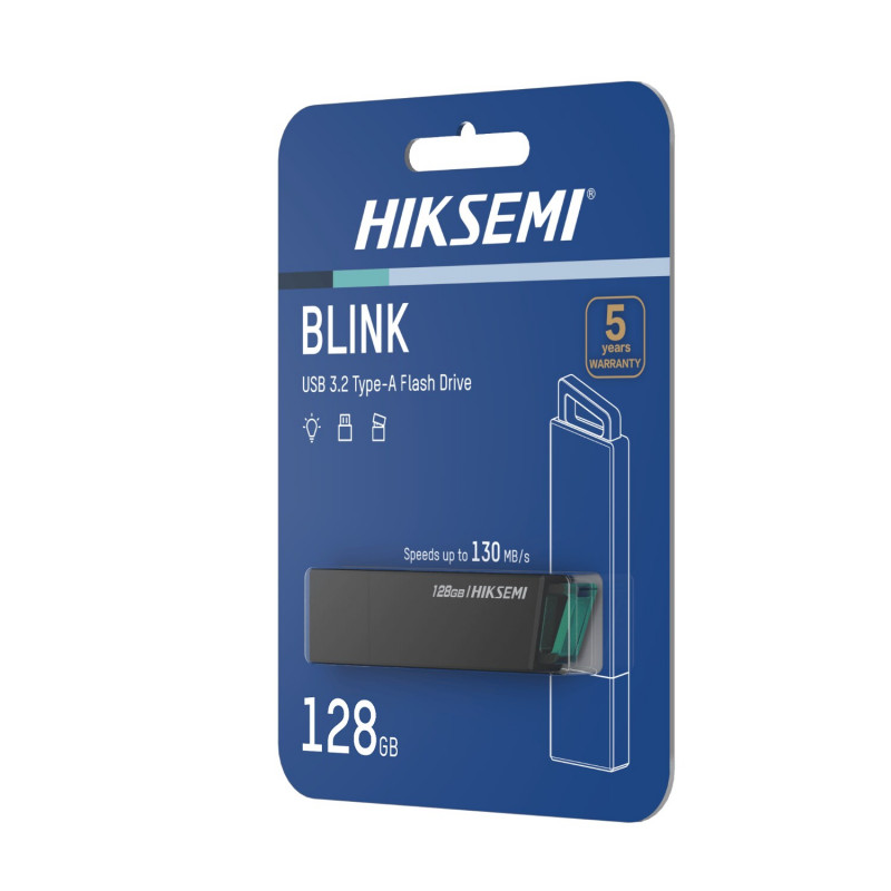 Hiksemi Blink HS-USB-E302 128 Gt USB 3.2 -muistitikku, musta